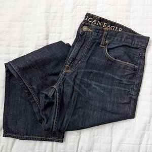 American Eagle Original Straight Jeans, Dark Blue, 32/30